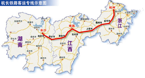 沪昆高铁杭长段年内通车长沙成为高铁枢纽