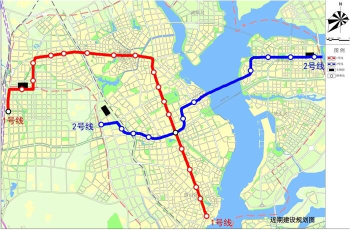 1号线(湛江西站-原点广场)计划于2020年初开工建设,2024年底建成,工期